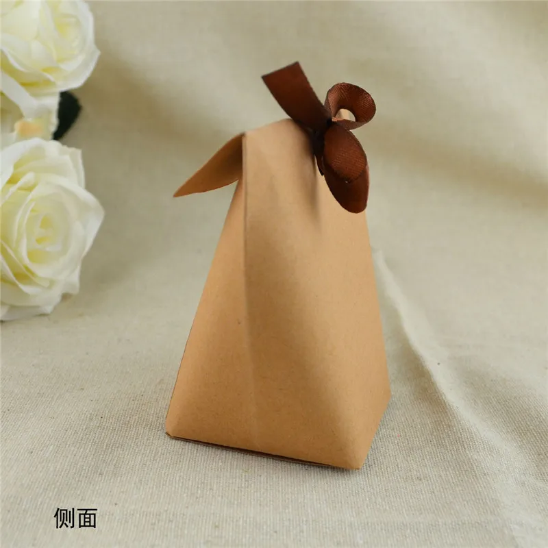 DIY Чистая крафт-бумага Bag Свадебная сумка для конфет Box коробка шоколада дня
