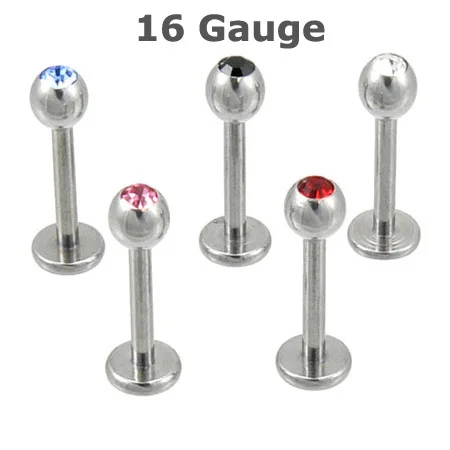 Средства ухода за кожей пирсинг 316L хирургические Сталь 16 Gauge micro ball Gem Монро