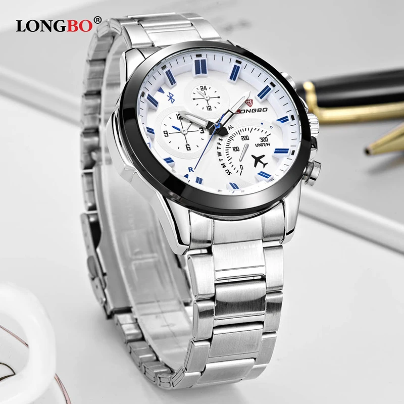 LONGBO военные армейские мужские часы Reloj из нержавеющей стали спортивные кварцевые