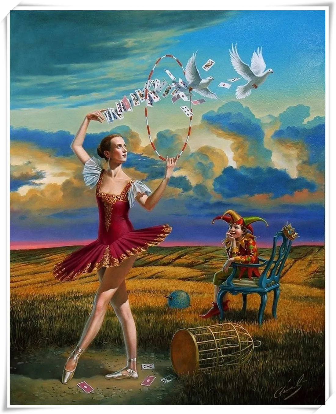 Майкл лошадь сурреал абсурдист HD Печать Современная картина маслом на холсте