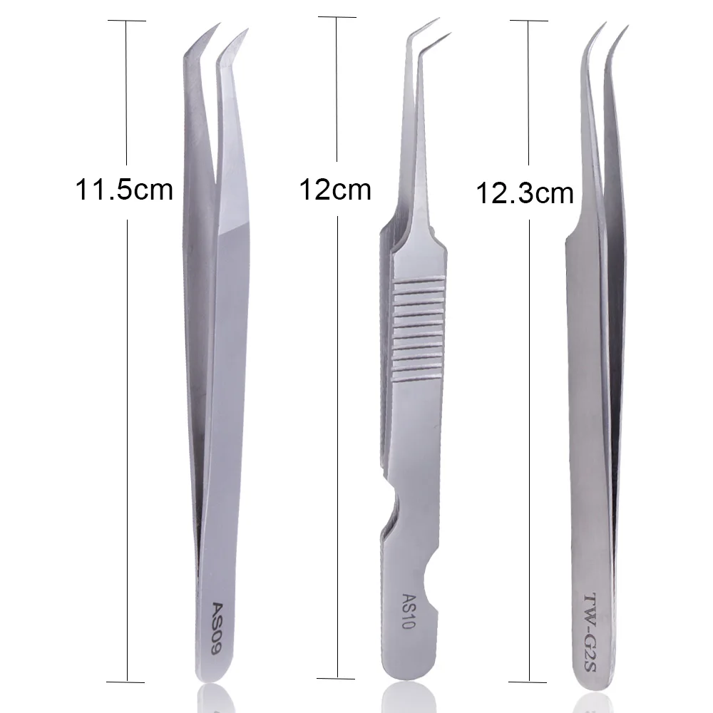 Нержавеющая сталь ресниц Пинцет немагнитных VETUS щипцы для Объемные ресницы