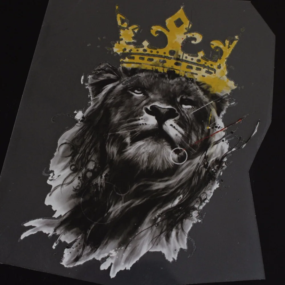 Термоклейкая нашивка с Львом для самостоятельного нанесения тепла аппликация