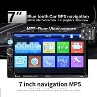 7010g 2 din car radio gps navigation autoradio bluetooth aux usb mp3 stereo audio fm 2din multimedia player camera
