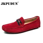 Мокасины JKPUDUN мужские замшевые, роскошные брендовые итальянские повседневные туфли, без застежки, топ-сайдеры