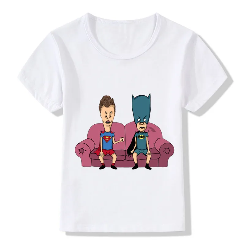 Детская забавная футболка с мультяшным изображением Beavis и Butthead для косплея