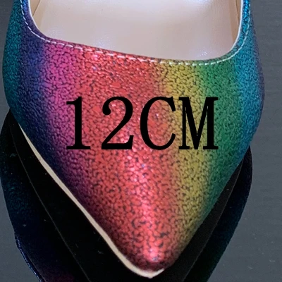 caihong heel 12CM Женские модельные туфли на высоком каблуке 8, 10, 12 см кожаные туфли для вечеринки, свадебные туфли женские туфли на высоком каблуке туфли-лодочки на платформе женские туфли-лодочки - Цвет: caihong heel 12CM
