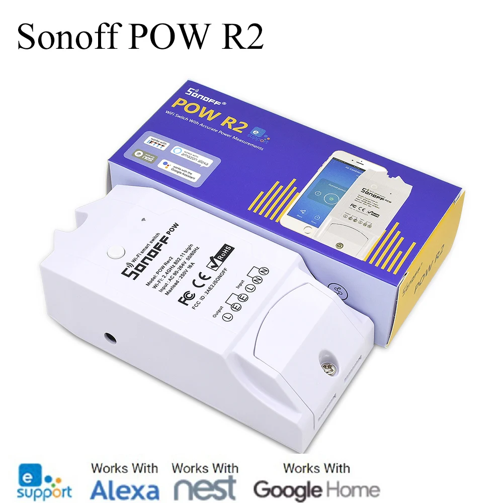 Контроллер переключателя SONOFF POW R2 15 А 3500 Вт Wi Fi монитор энергопотребления в