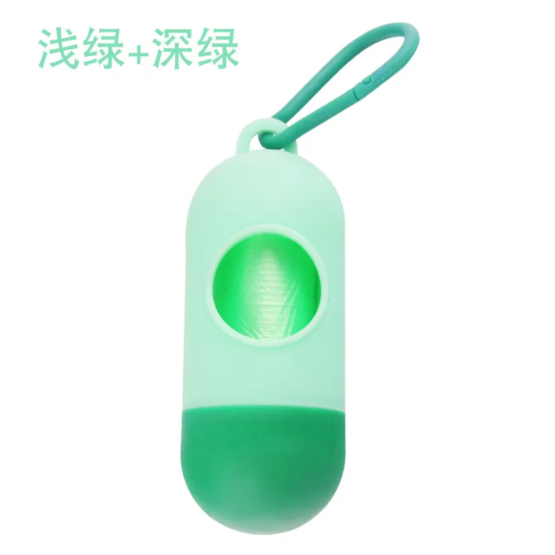 Light Green 1 шт таблетки форма раздатчик+ 1 рулон разлагаемые ПЭТ для отходов, с лапками мешок портативный собака выйдите из отходов чистящих пакетов наборы - Цвет: Light Green