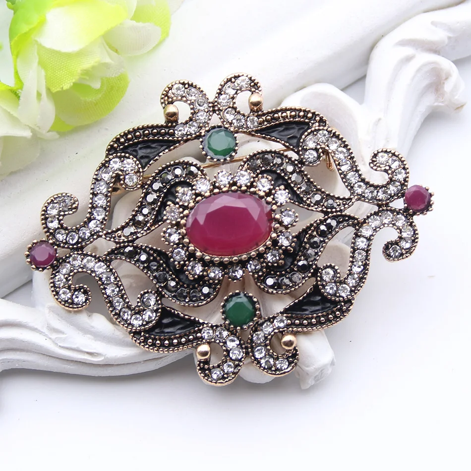 Женская Винтажная брошь в форме цветка Марокко | Украшения и аксессуары