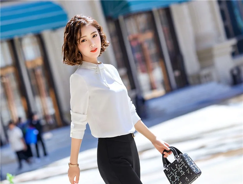Женские стильные блузки и рубашки из органической кожи деловые топы для работы