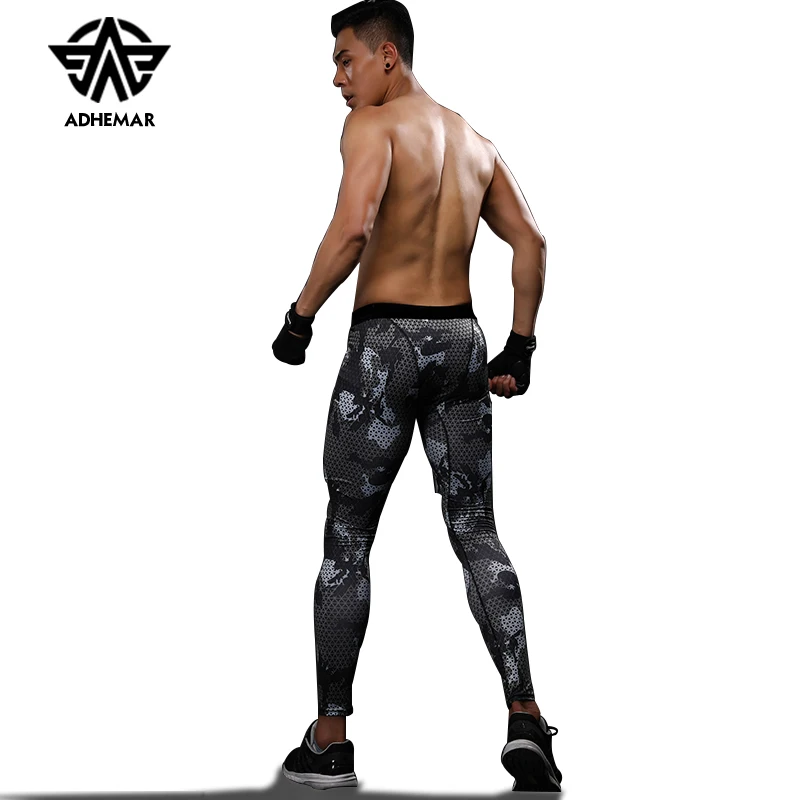 Adhemar спортивные pro компрессионные штаны длинные беговые колготки быстросохнущие леггинсы для мужчин