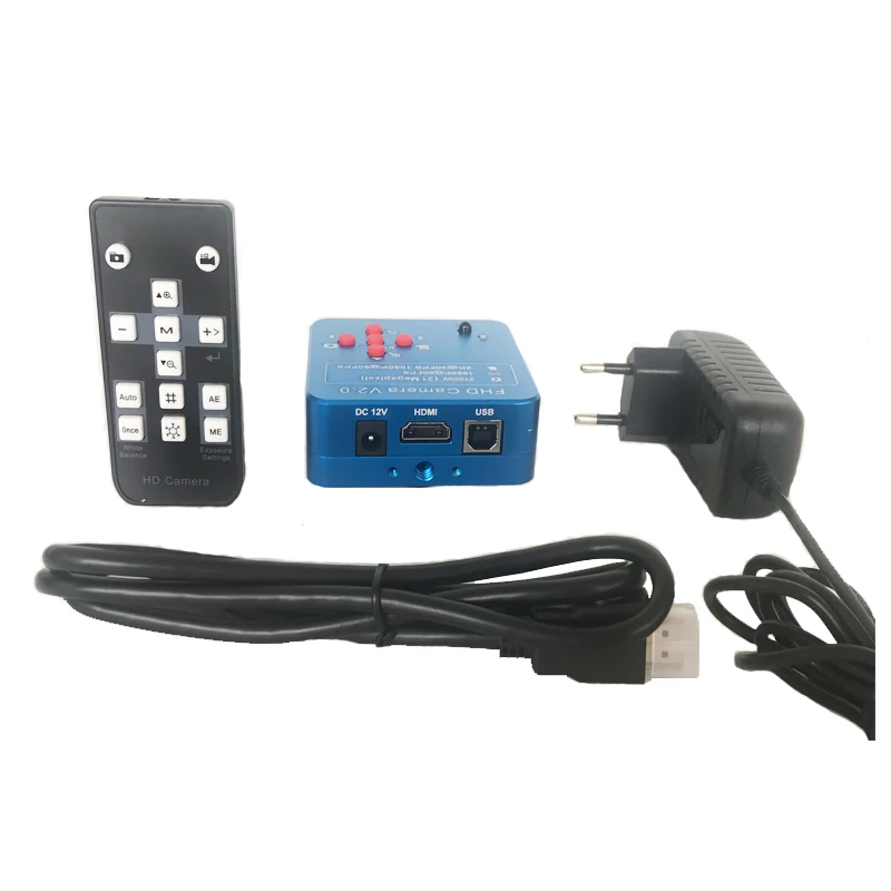 Цифровой видеомикроскоп 1080P 60FPS 2K 21MP HDMI Электронный USB камера + объектив 130X C Mount 56
