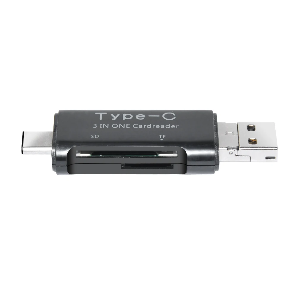 Кардридер Deepfox Micro USB Type-C 3 в 1 OTG USB2.0 Универсальный TF/SD для ноутбука Android Macbook |