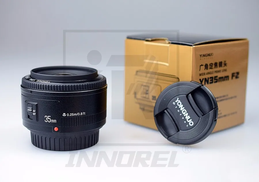 YONGNUO 35 мм объектив YN35mm F2 объектив 1:2 AF/MF широкоугольный фиксированный фокус/Большая диафрагма Автоматический зум-объектив для Canon EF Mount EOS камера