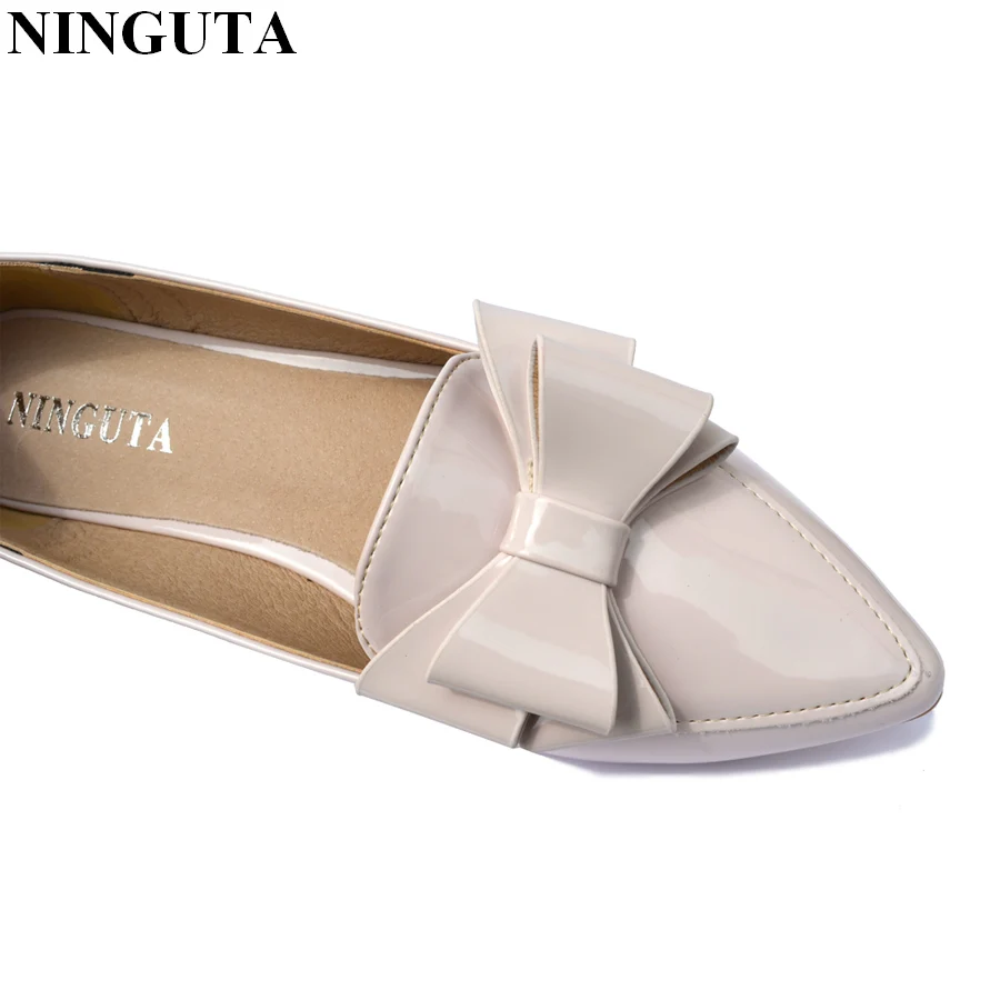 Женские балетки с острым носком модные женские туфли бантом на плоской