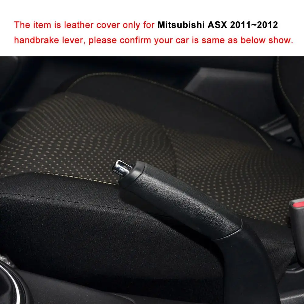 

Handbrake Grips Case for Mitsubishi ASK 2011~2012 handbrake cover Auto supplies Interior DIY car styling Genuine leather