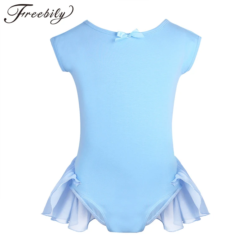 

Children Girls Gymnastic Ballet Leotard Tutu Dance Dress Short Sleeve Kids Princess Ballerina Fairy Fancy Party Dancewear