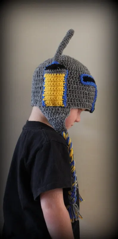 Вязаная Детская Шапочка для мальчиков. Вдохновленный крючком. Comic con реквизит