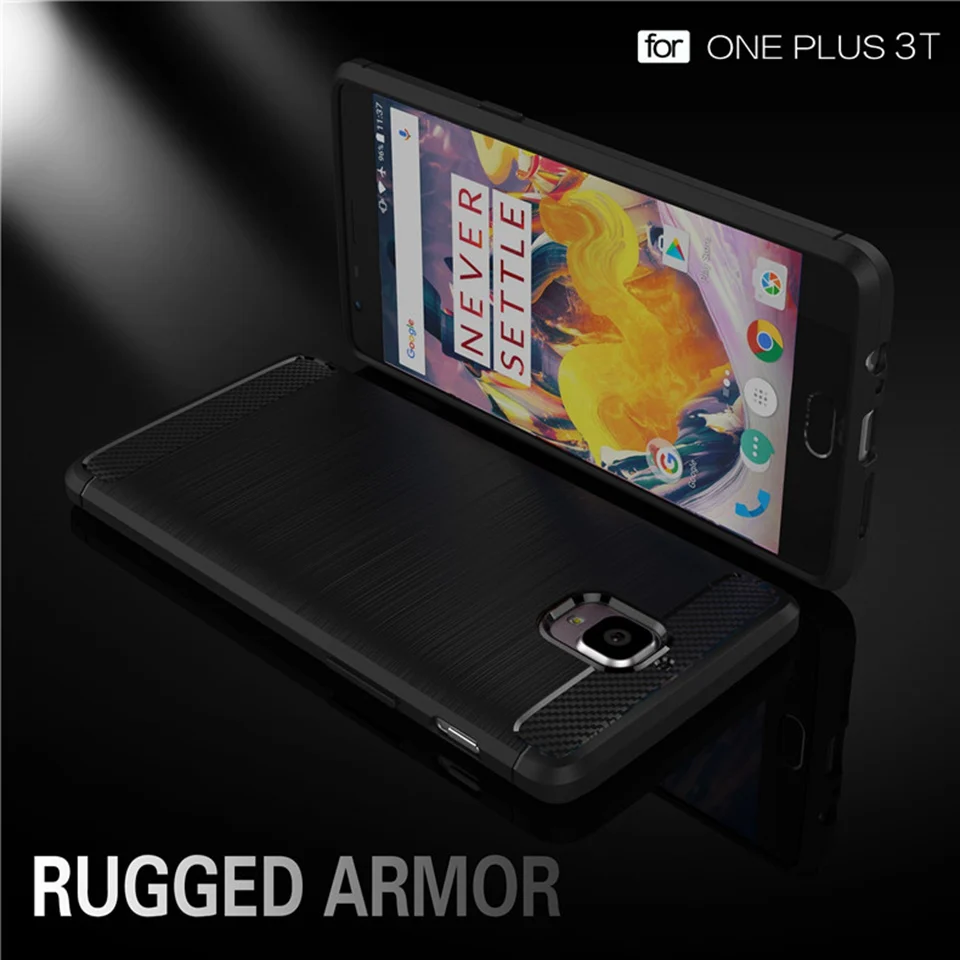 Чехол для Oneplus 3 T чехол из углеродного волокна Oneplus3t Мягкий ТПУ простой бизнес