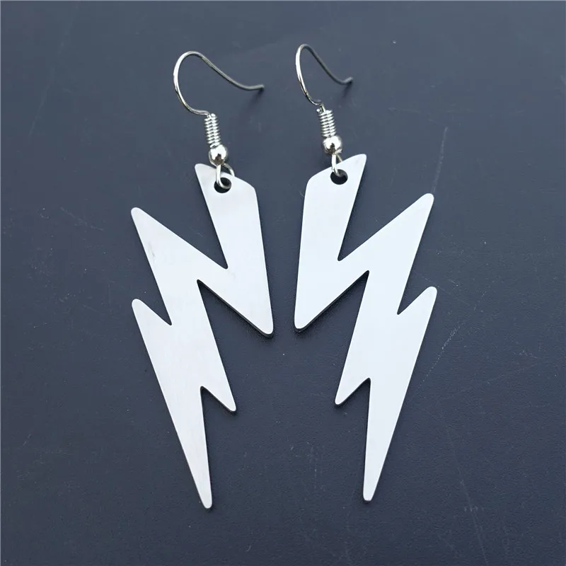 

Flash Lightning Stainless Steel Earrings Dangle Women Girls Jewelry