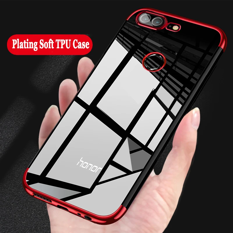 Huawei Honor 9 Lite Case Cover Luxury Transparent Soft Silicone Silm Plating TPU Back For Honor9 Phone Coque |