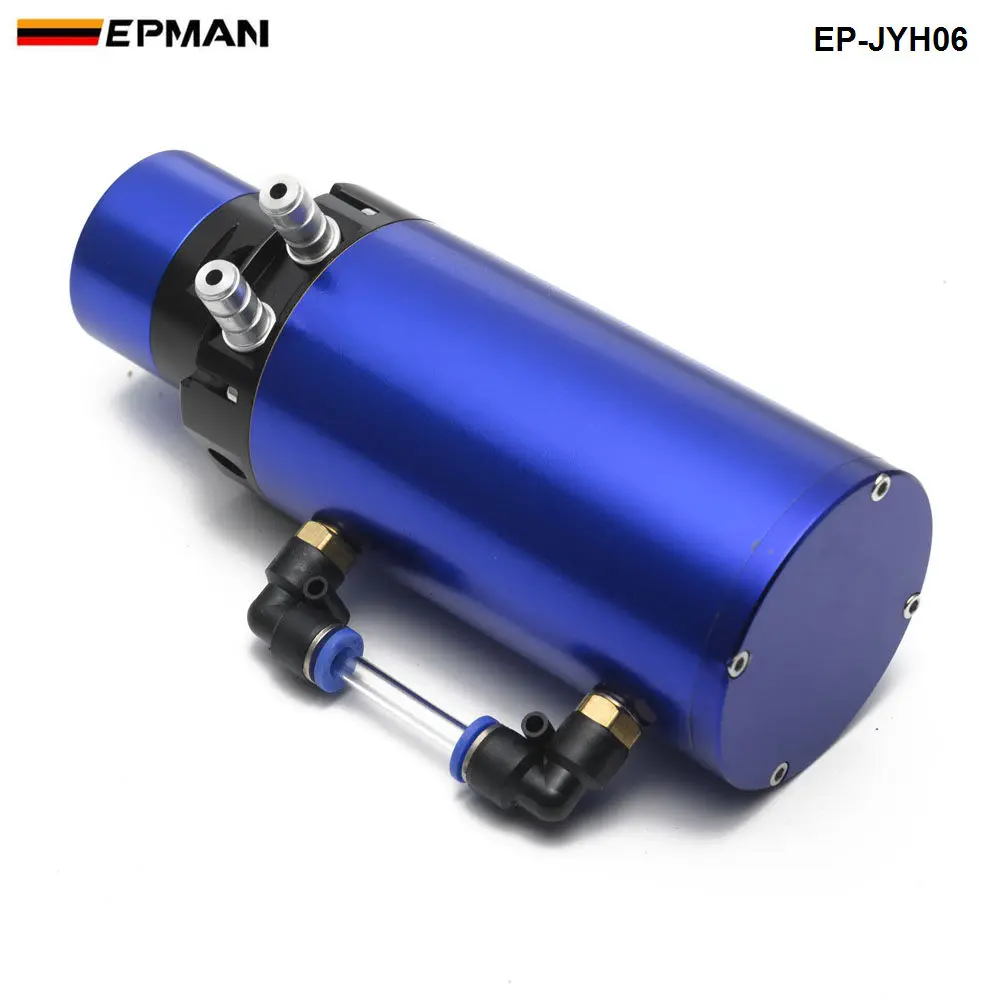 Epman двигатель Заготовка алюминиевый двигатель маслоуловитель Rservoir Breather Tank/Can с манометром EP-JYH06