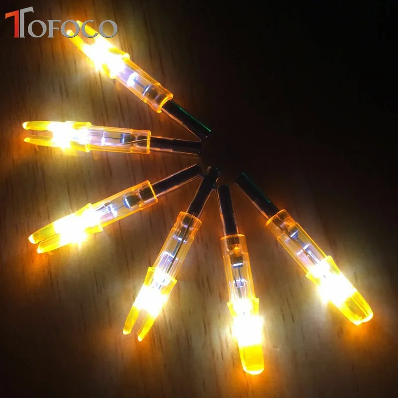 TOFOCO 3 шт. ручная светящаяся стрельба из лука светодиодная освещенная стрелка Nocks