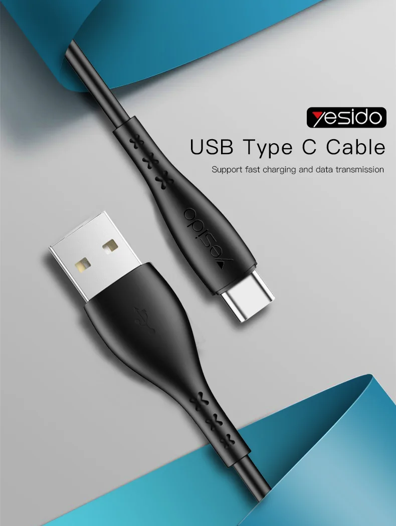 Yesido CA26 usb type-C кабель для samsung S10 S9 S8 Plus быстрое зарядное устройство type-c кабель для Xiaomi huawei One Plus 6 USB C Кабели шнур
