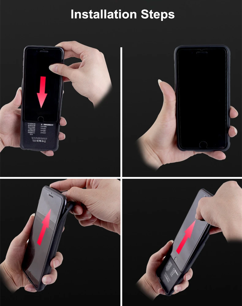 ZKFYS 7000 mAh портативное зарядное устройство большой емкости чехол для iPhone 6 6 S Plus Ультра тонкое быстрое зарядное устройство крышка батареи