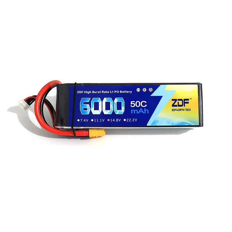 ZDF Lipo 4S 6S FPV 450 500 Battery 14.8V 22.2V 3800mah 5000mAh 6000mAh 8000mah 50C for Trex-450 Fixed-wing Helicopter Quadcopter | Игрушки и