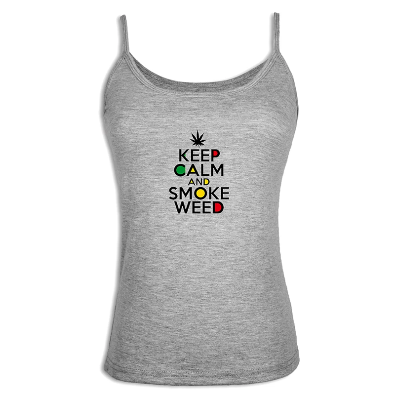 Женский хлопковый жилет с открытой спиной KEEP CALM AND SMOKE WEED the TV show Friends Monica and