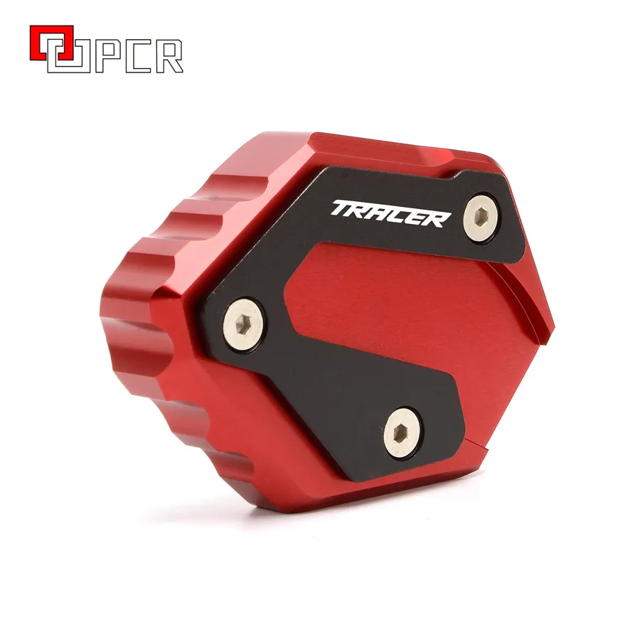 Tracer logo Red Для Yamaha MT07 FZ07 TRACER 700 GT 700GT мотоцикл увеличитель боковой стойки расширение пластина - Цвет: Tracer logo Red