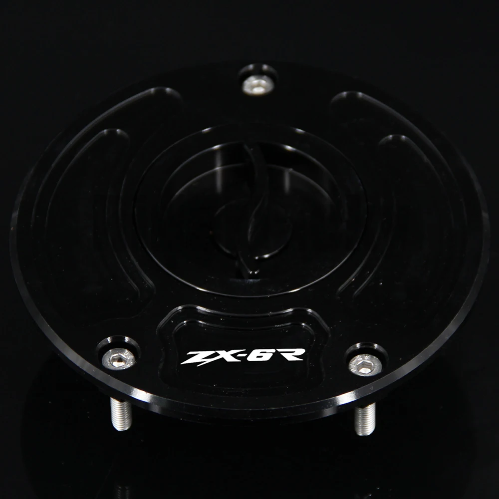 CNC алюминий Keyless аксессуары для мотоциклов Топливный бак газа крышка Крышка для Kawasaki ZX 6R ZX6R ZX-6R(636-A1P) все годы
