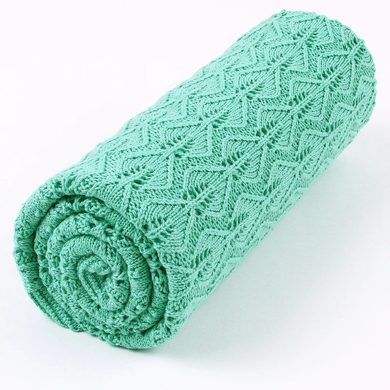 Вязаное одеяло для малышей пеленка новорожденных плед супермягкое теплое