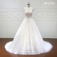 high end custom made deep v bridal boho wedding dress 2019 beads crystal wedding dresses court train vestidos de noiva xf17151