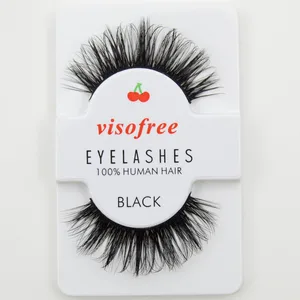 Накладные ресницы Visofree, черные, объемные, человеческие волосы, густые ресницы ручной работы  29