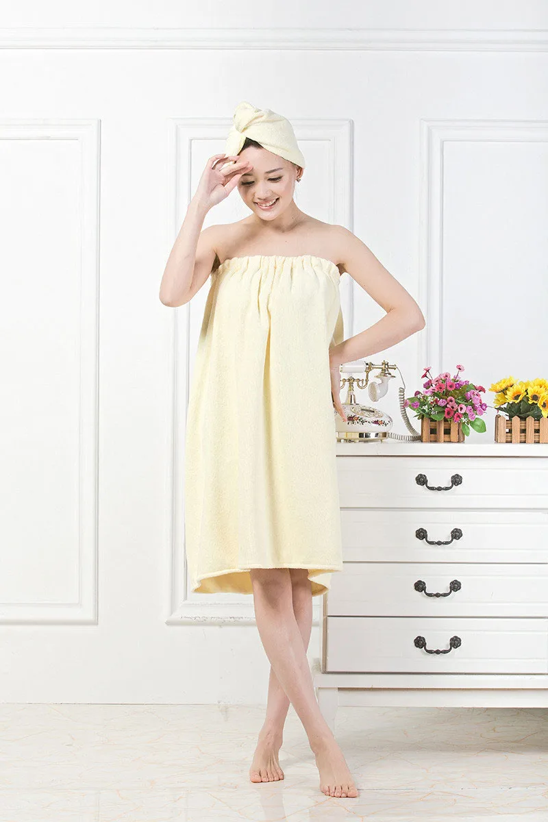 Супер Абсорбирующая Женская банная Шапочка полотенце для душа комбинация