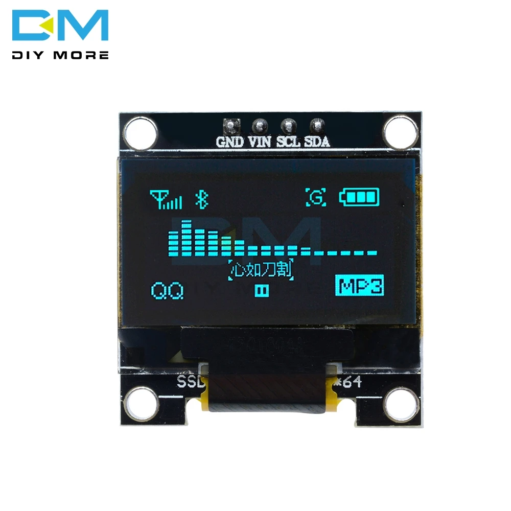 0 96 дюйма I2C IIC серия 128X64 128*64 Синий O светодиодный дисплей модуль совместим с Arduino