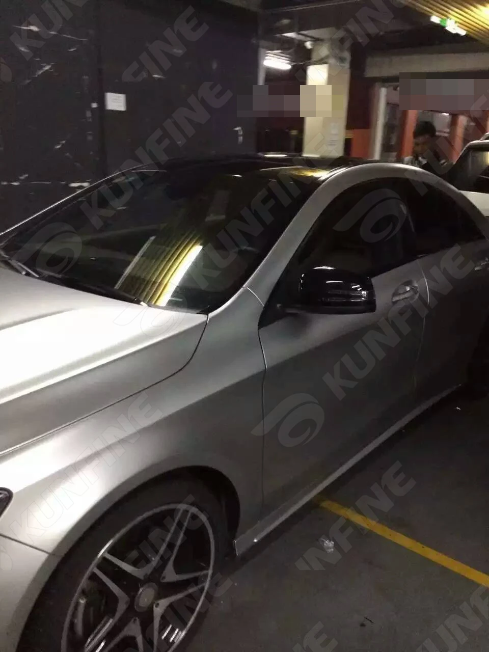 Автомобильный Стайлинг обертывание матовая ледяная Серебряная Автомобильная