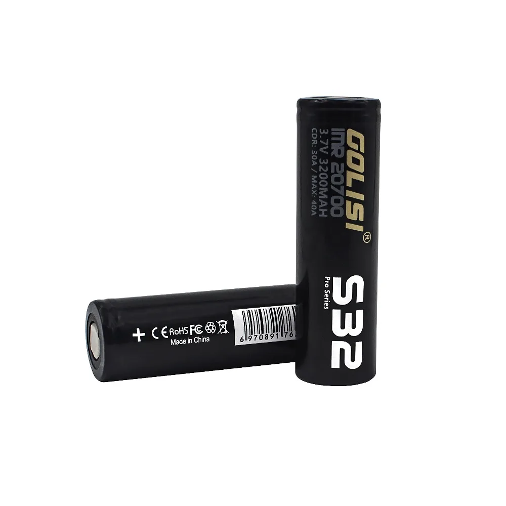 4 шт. GOLISI S32 IMR 20700 3200 мА/ч 3 7 в CDR 30A MAX 40A с высоким потоком фотоэлементов
