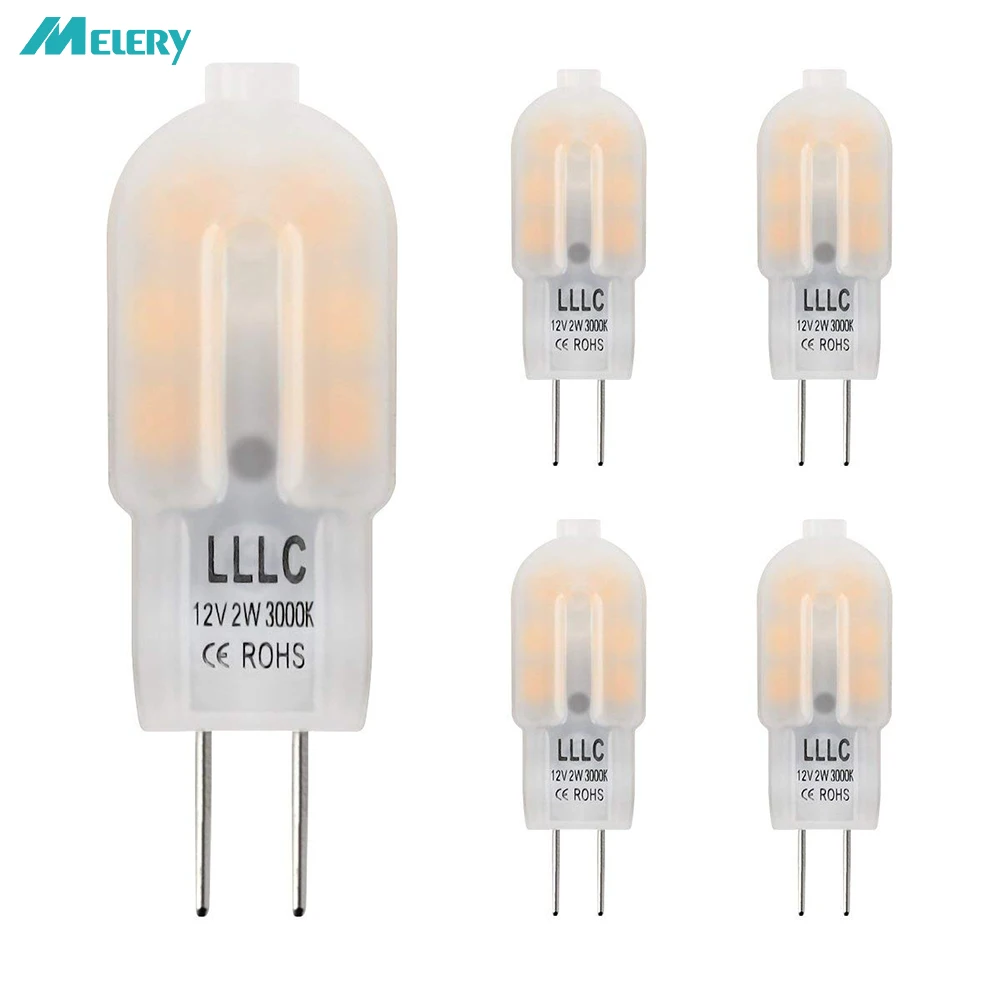 G4 светодиодный лампы 2 w 20 w Замена Галогенных капсулы 12 v/220 V с матовым покрытием теплый белый [Класс энергопотребления A++]-5 шт в упаковке