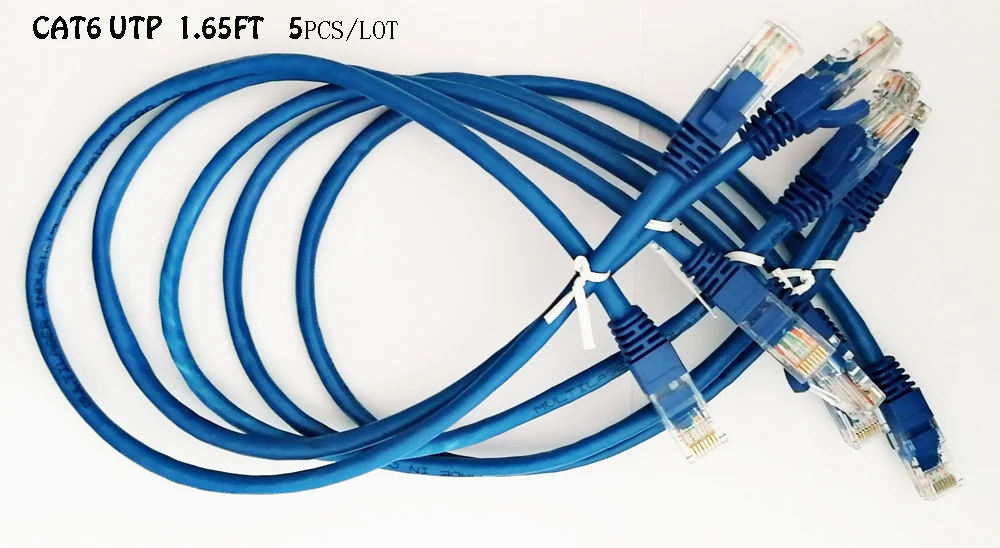 5 шт./лот CAT6 UTP 0 м круглый сетевой кабель 1.65FT кабелей Ethernet 50 см Сетевой провод RJ45