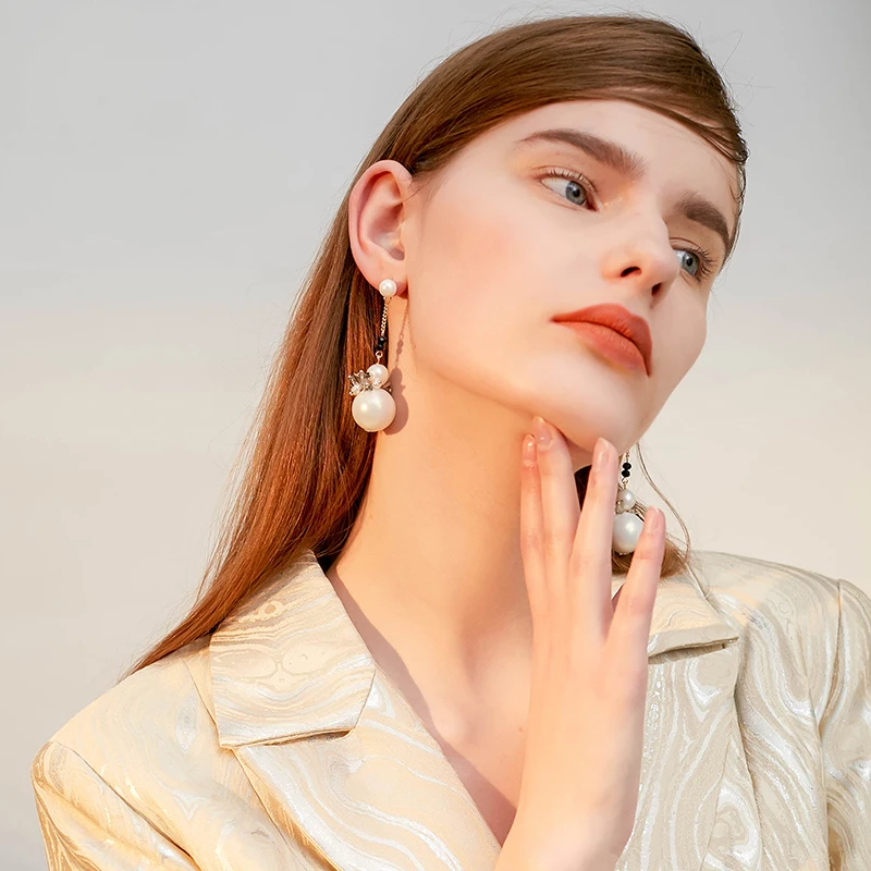 2019 новые весенние серьги из искусственного жемчуга Темперамент Дикие простые