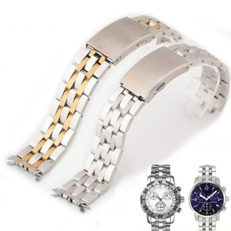 Ремешок из нержавеющей стали для часов Tissot T17/T014/T41/T461/PRC200/T055/T067 изогнутый мужской