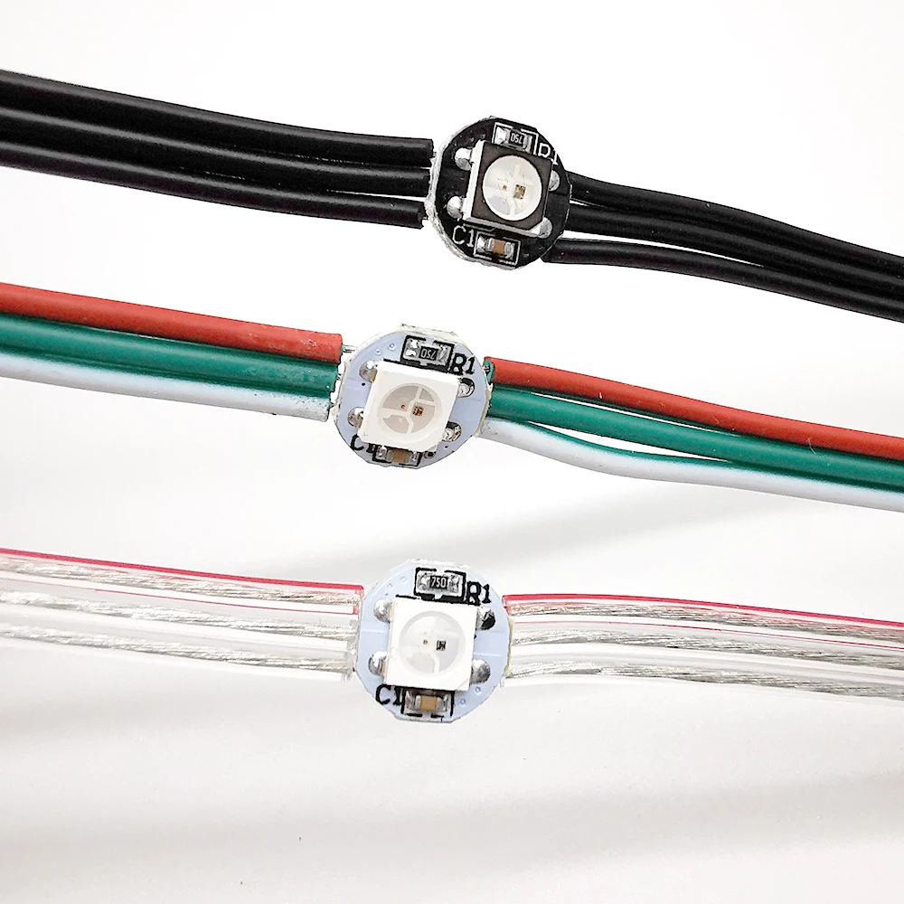WS2812B предплатные светодиодный s чипсы модуль String узлов DC 5V 10 см провод