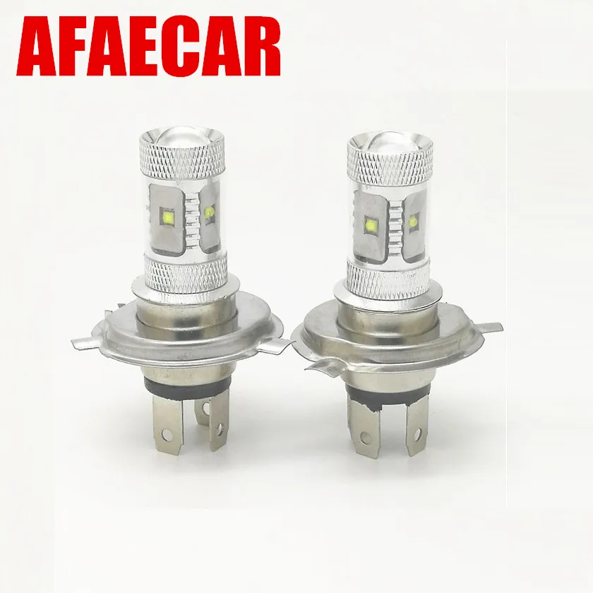 

AFAECAR 2pcs 12v H4 30w LED Pure White 6000k Fog Light auto led bulb