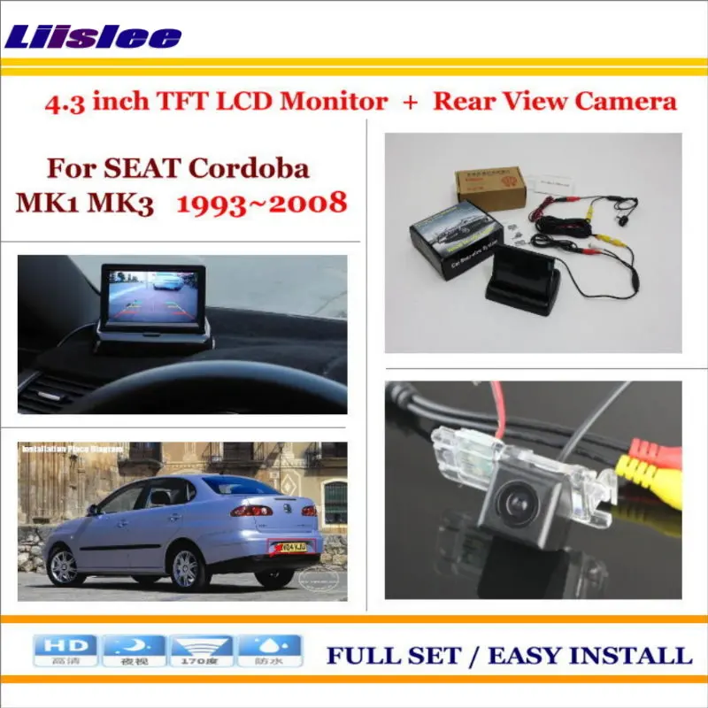 

Auto Camera For SEAT Cordoba MK1 MK3 1993-2008 Car Back UP Reverse CAM 4.3" LCD Monitor Rearview Parking System