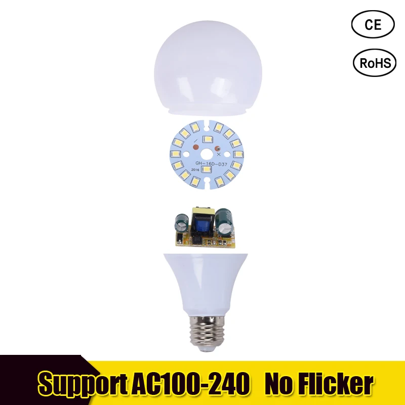 

LED Bulb E27 Real Power LED light B22 3W 5W 7W 9W 12W 15W 220V LED lamp E14 Lampada Ampoule Bombilla For Home table lamp