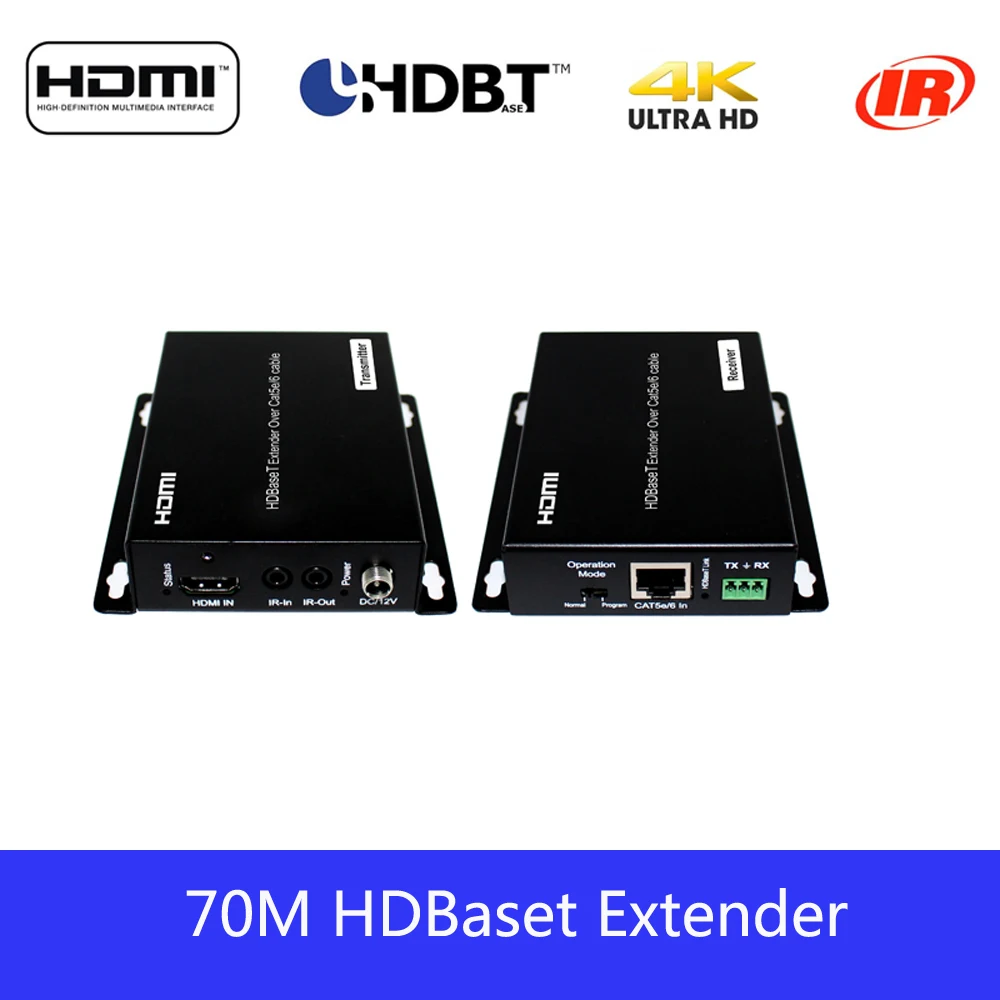 Pushijie удлинитель hdmi HDBaseT над одним CAT6 до 70 м 230ft @ 1080P 40 131ft 4K HDCP2.2 двойной ИК для DTS Dolby