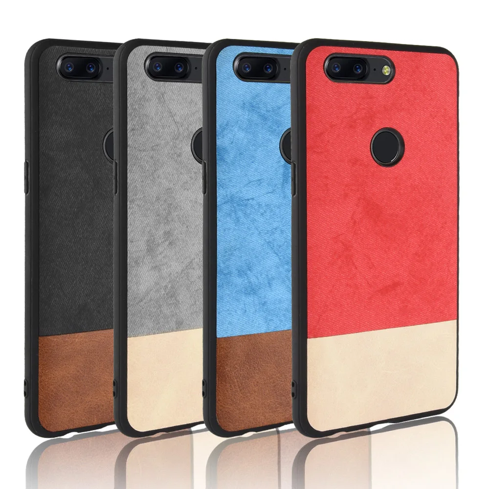 Новый чехол OnePlus 5 T one plus t с силиконовым краем мужской деловой тканевый